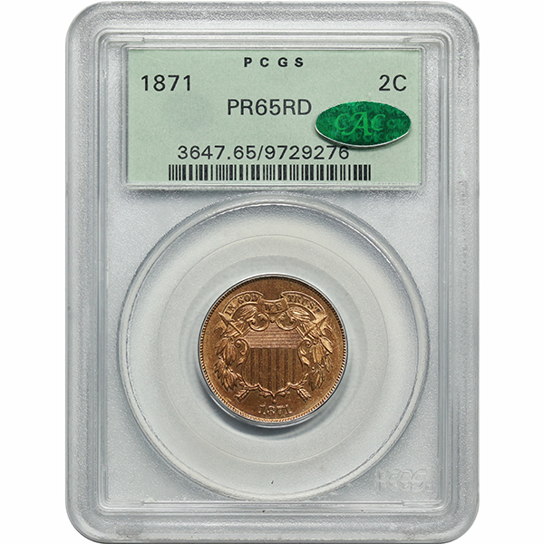 1871 2¢ Piece PCGS 9729276 • Coin Rarities Online