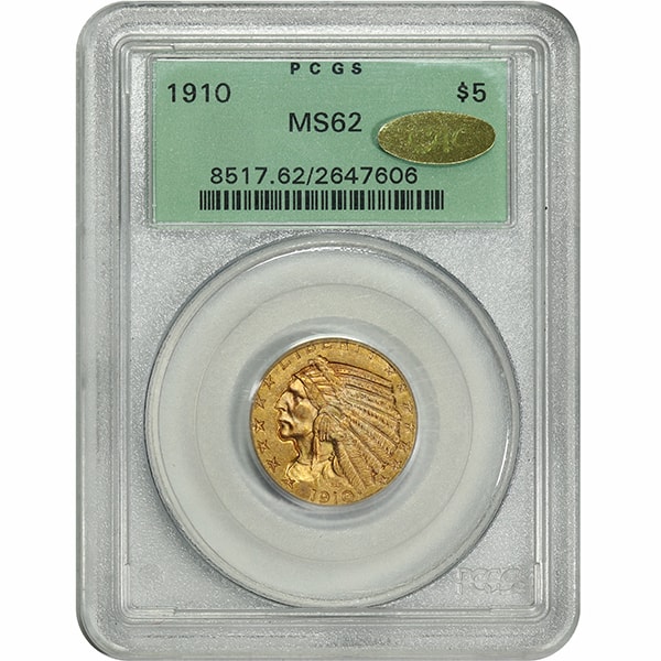 1910 Indian Head $5 • Coin Rarities Online