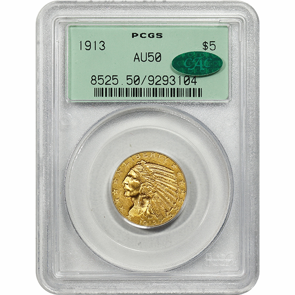 1913 Indian Head $5 PCGS 9293104 • Coin Rarities Online