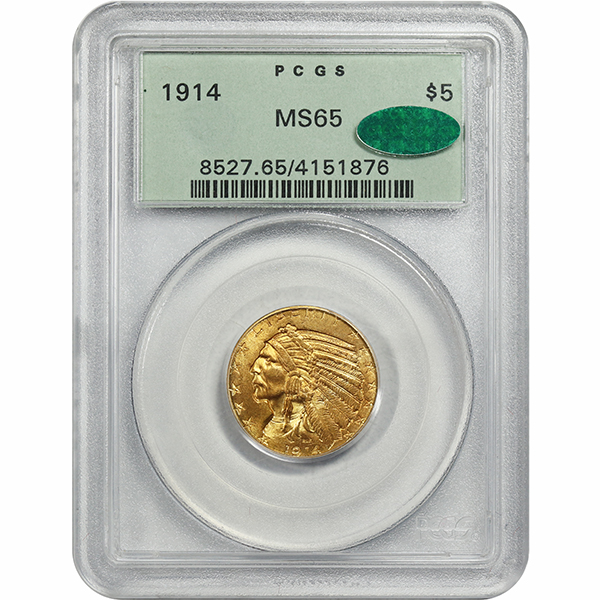 1914 Indian Head $5 PCGS 4151876 • Coin Rarities Online